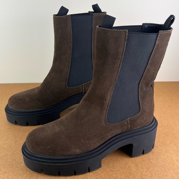 STEVE MADDEN BROWN SUEDE BOOTS - Picture 8 of 11